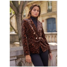 Tailleur En Velours Animalier By Attentif-Paris