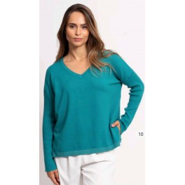 Pull Over Size Maille Col Rond Toucher Cachemire By MUSA MIA