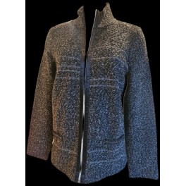 Cardigan Gris Chiné Zippé By Christine Laure